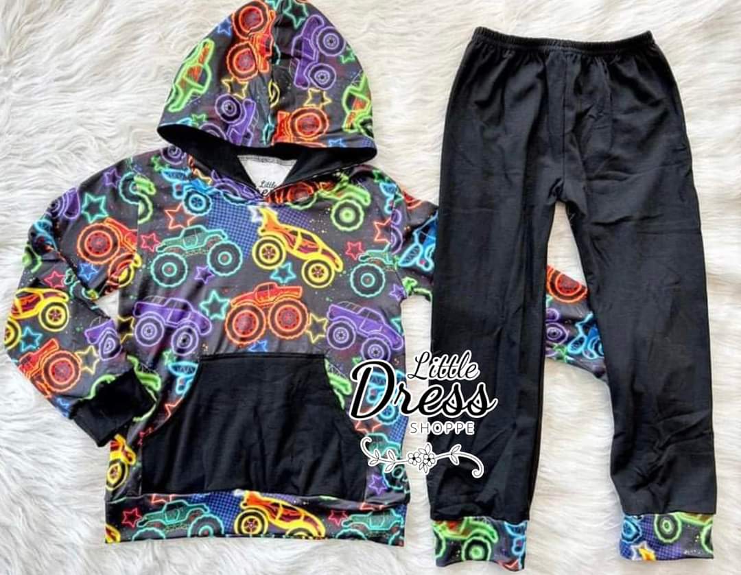 Monster Truck Hoodie Set