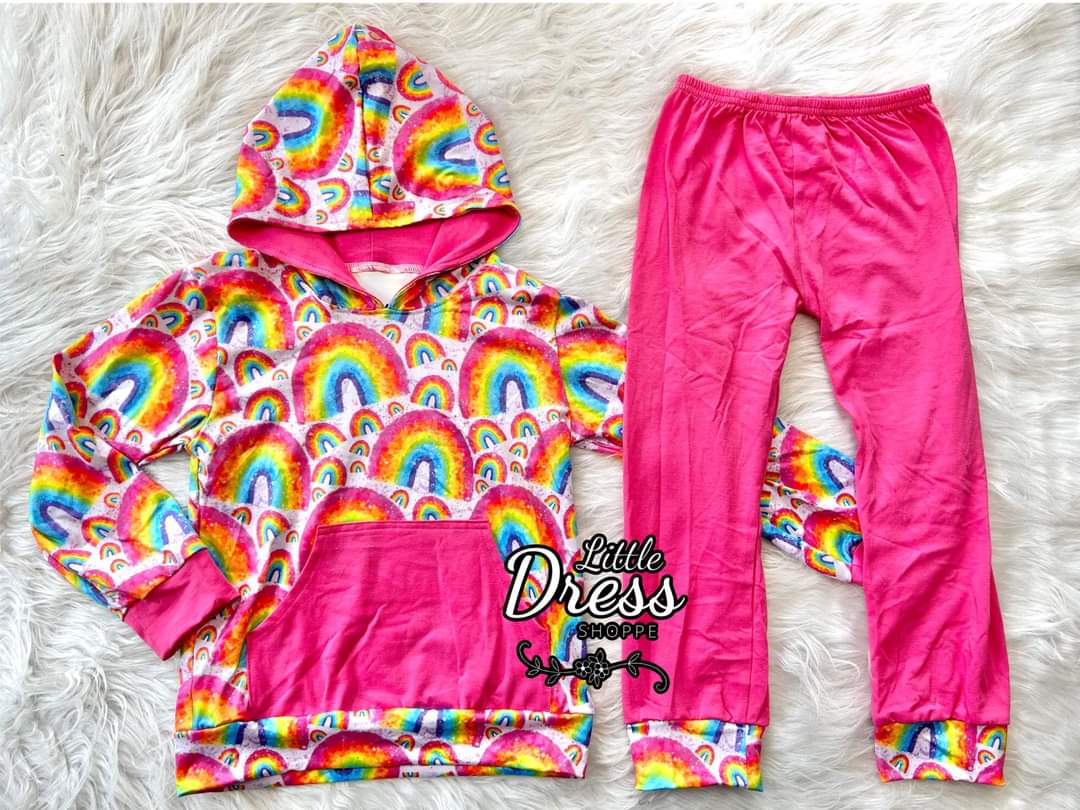 Rainbow Hoodie Set
