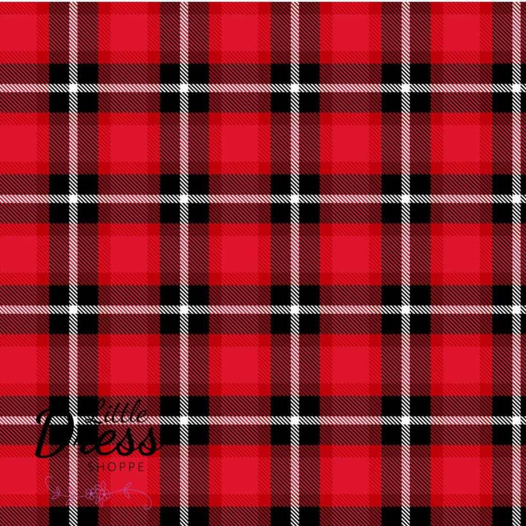 Red Plaid Twirl Dress