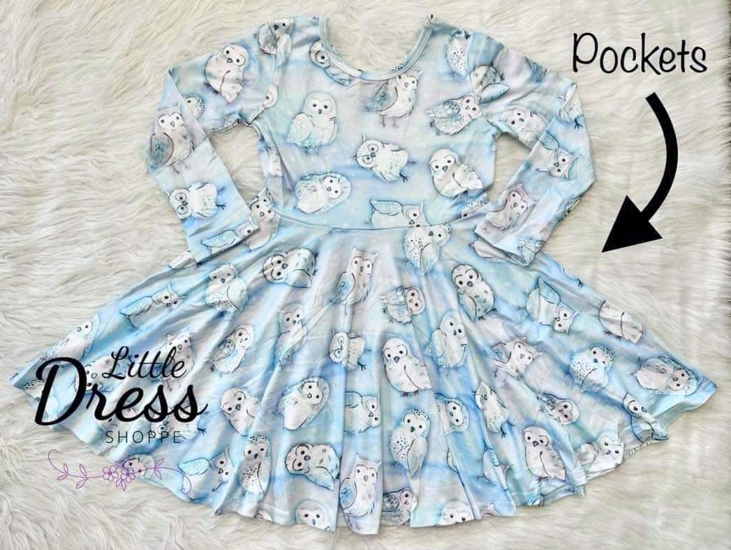 Snowy Owl Twirl Dress