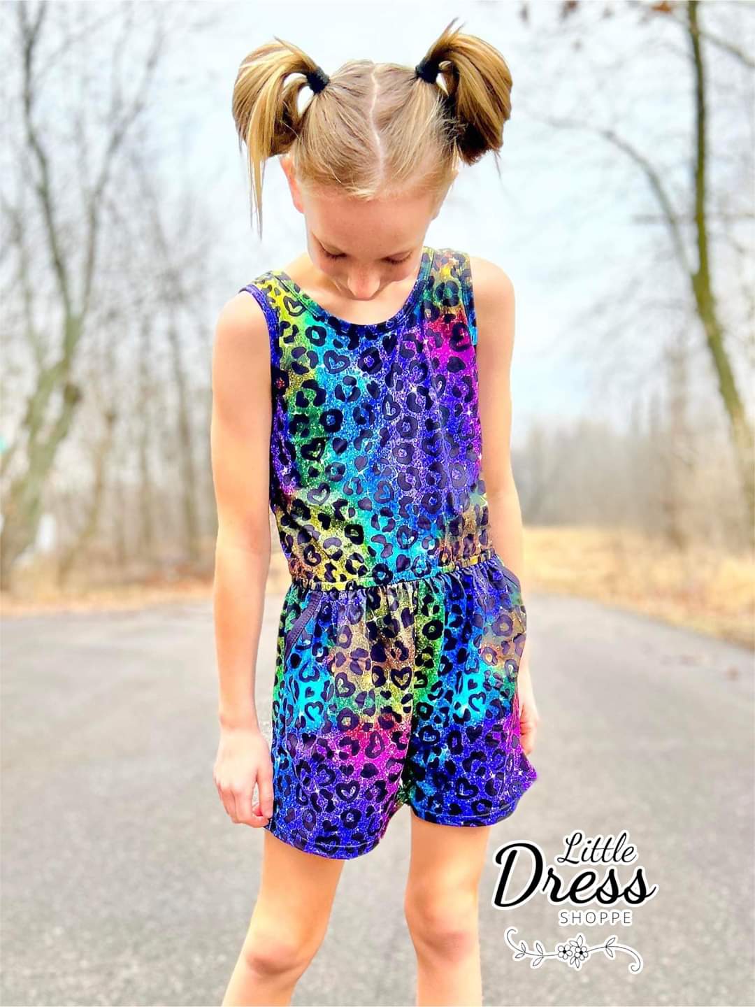 Glitter Leopard Romper