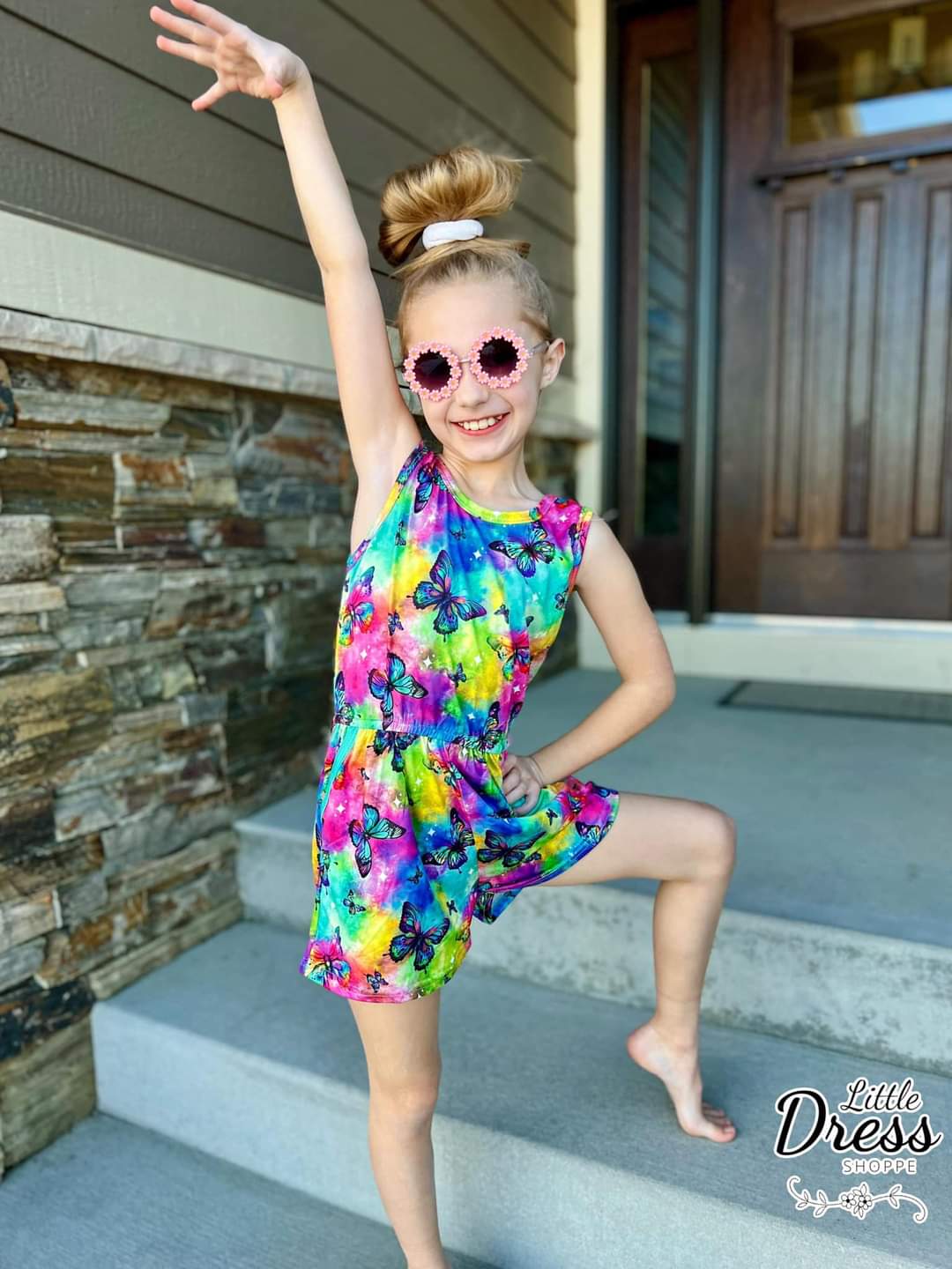 Rainbow Butterfly Romper