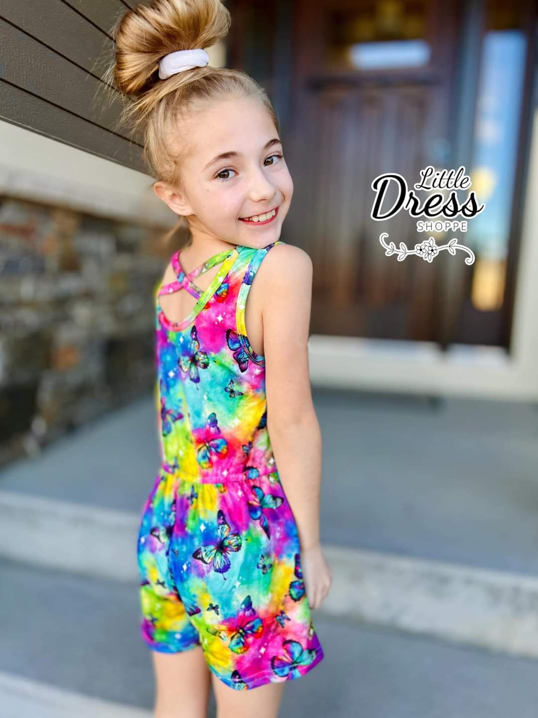 Rainbow Butterfly Romper