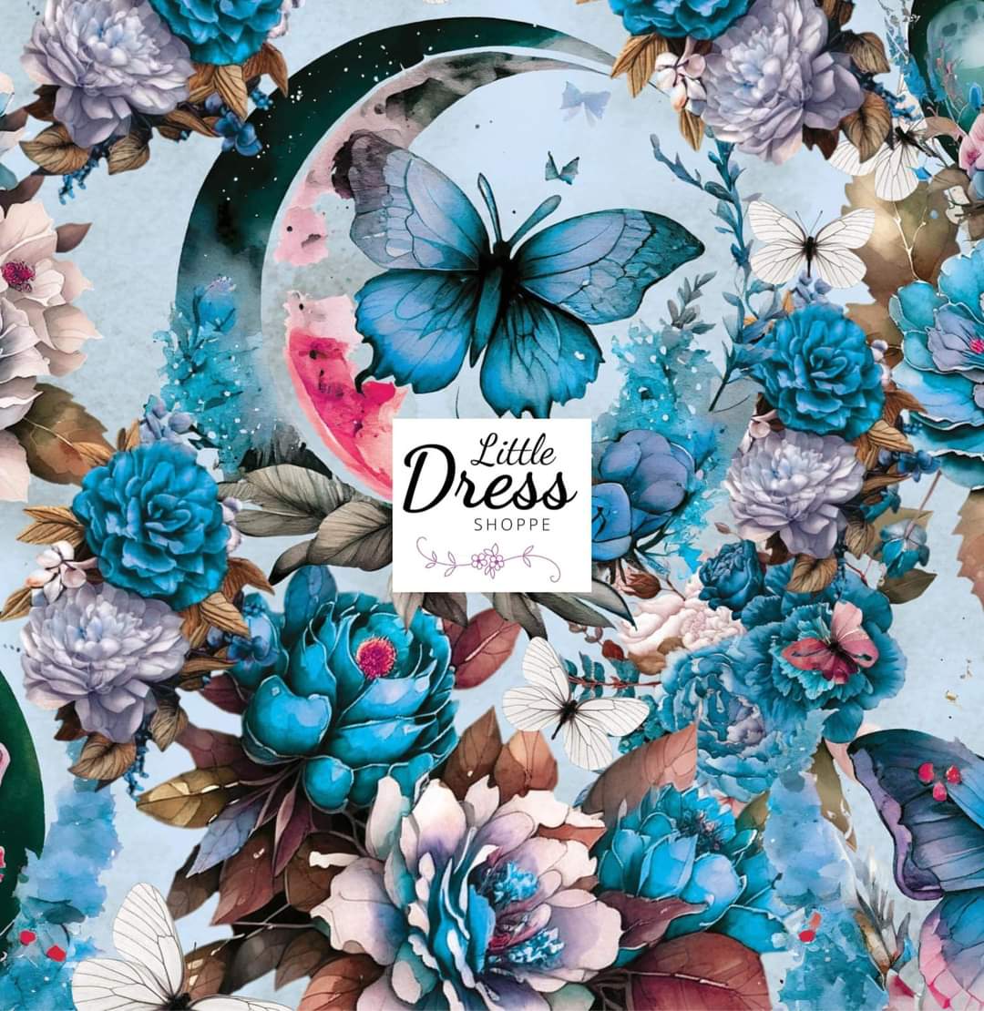 Butterflies and Moons Twirl Dress