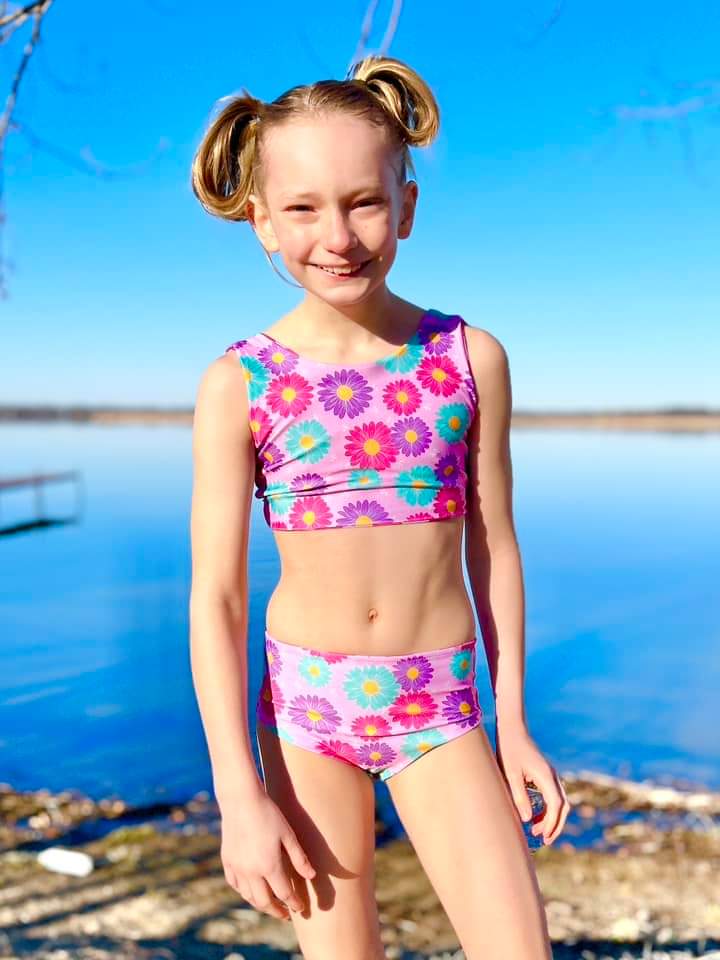 Pink Checkered Reversible Set