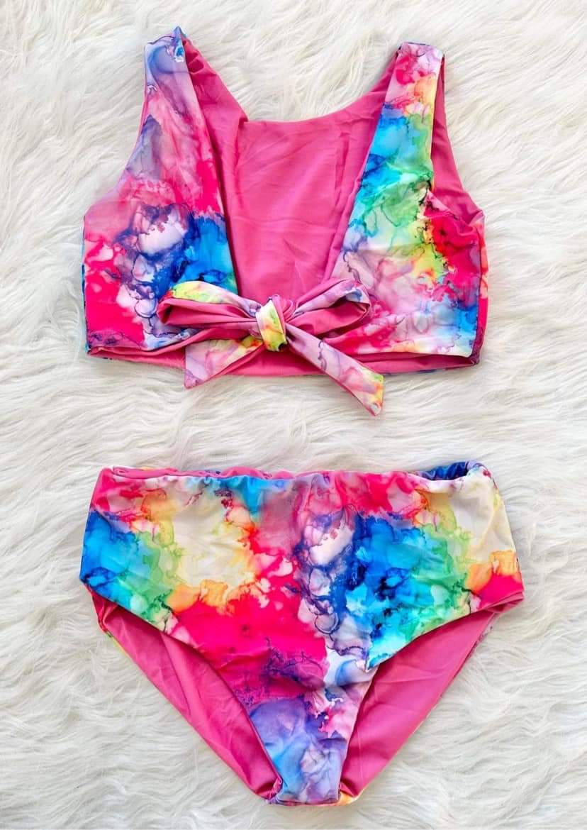Pink Watercolor Reversible Set
