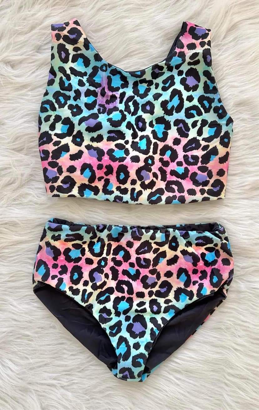 Rainbow Leopard Reversible Set
