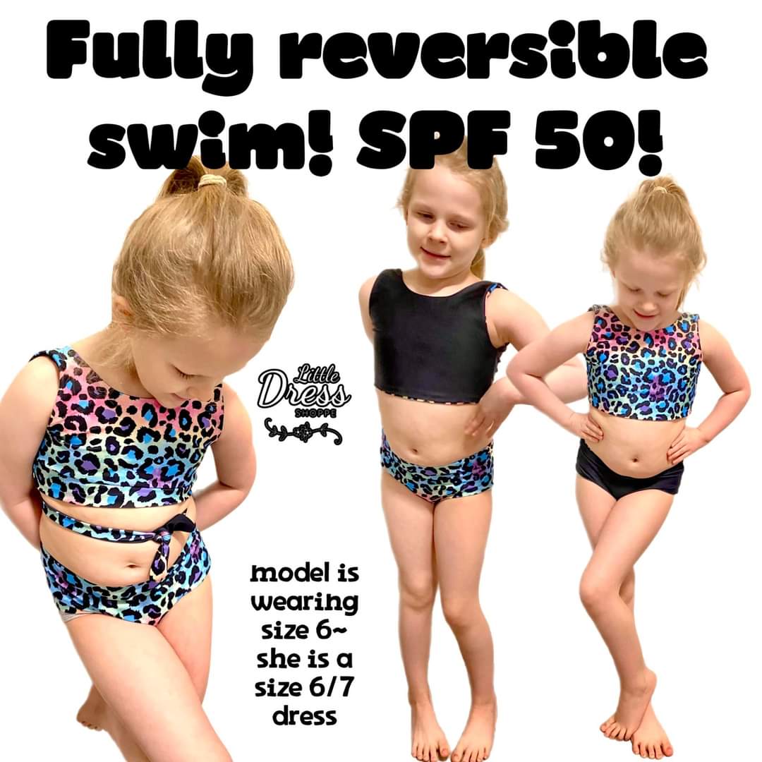 Rainbow Leopard Reversible Set