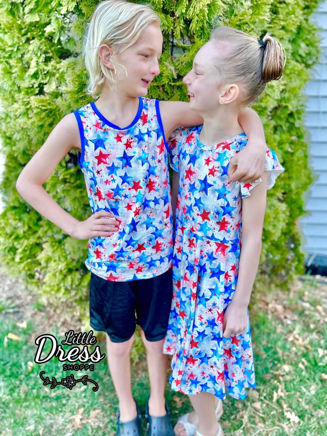 Patriotic Stars Twirl Dress