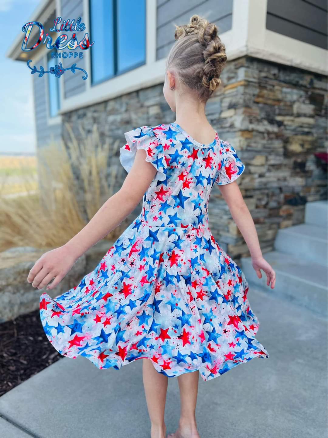 Patriotic Stars Twirl Dress