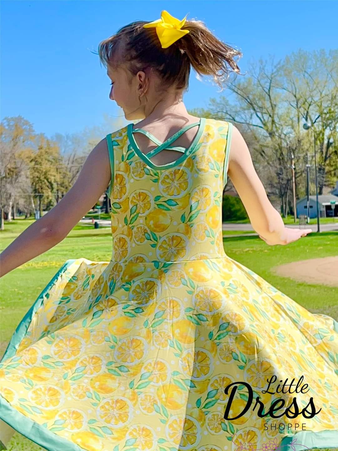Lovely Lemon Twirl Dress