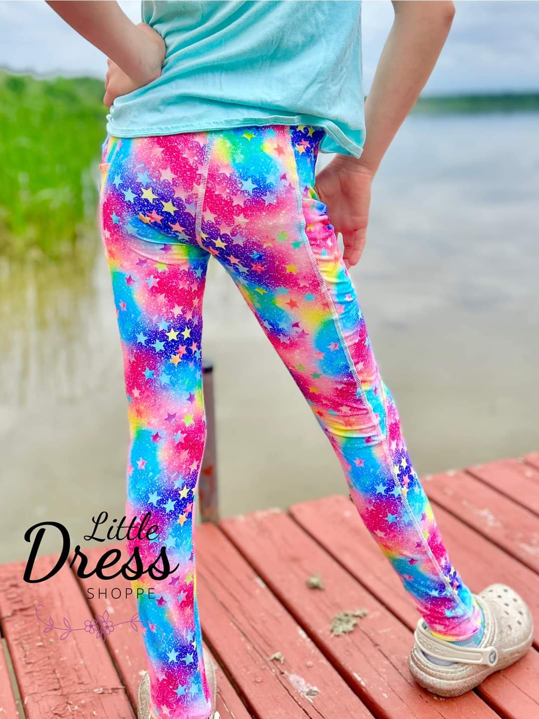 Colorful Stars Pocket Leggings