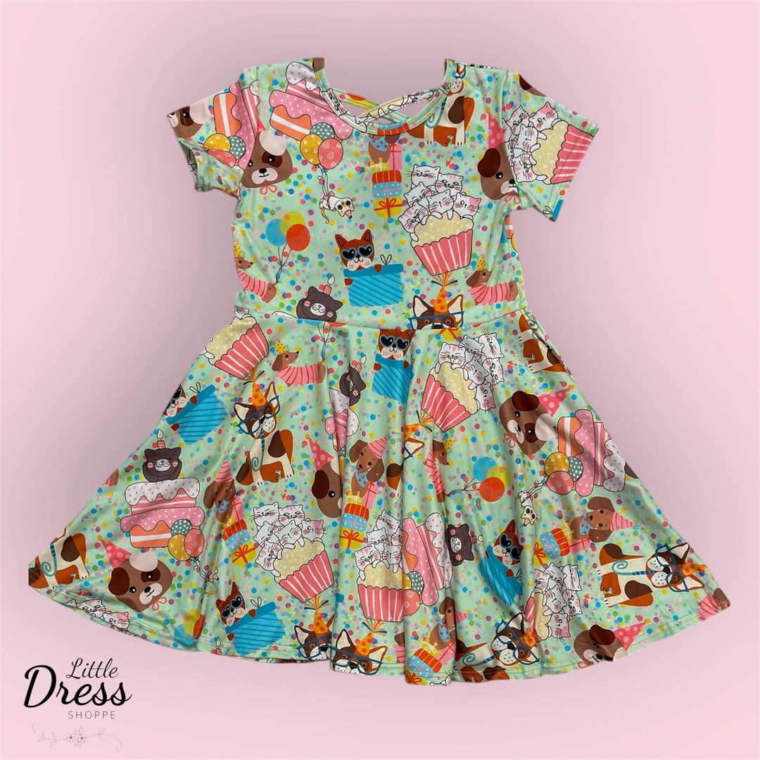 Puppy Party Twirl Dress