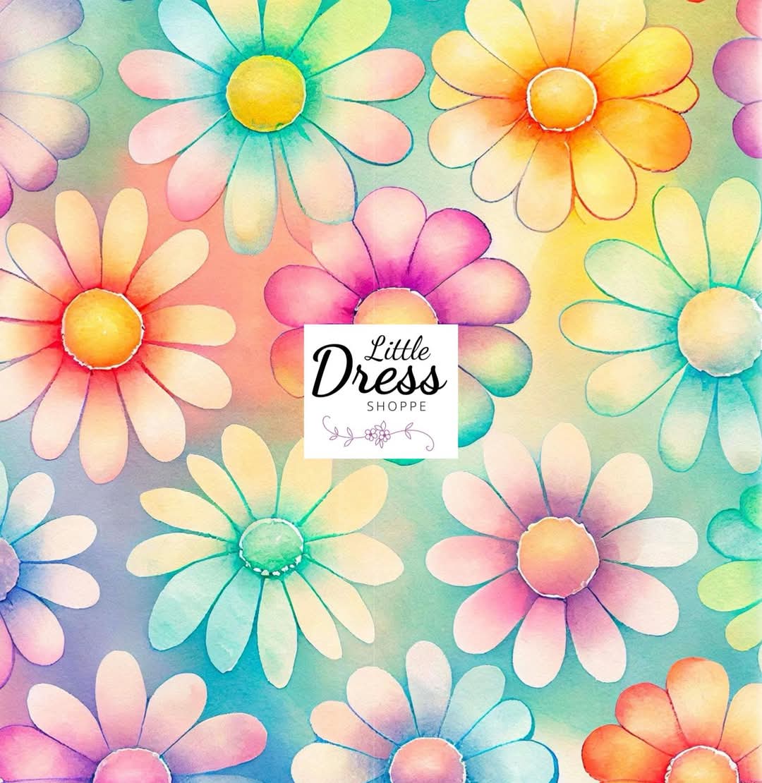 Rainbow Daisy Twirl Dress