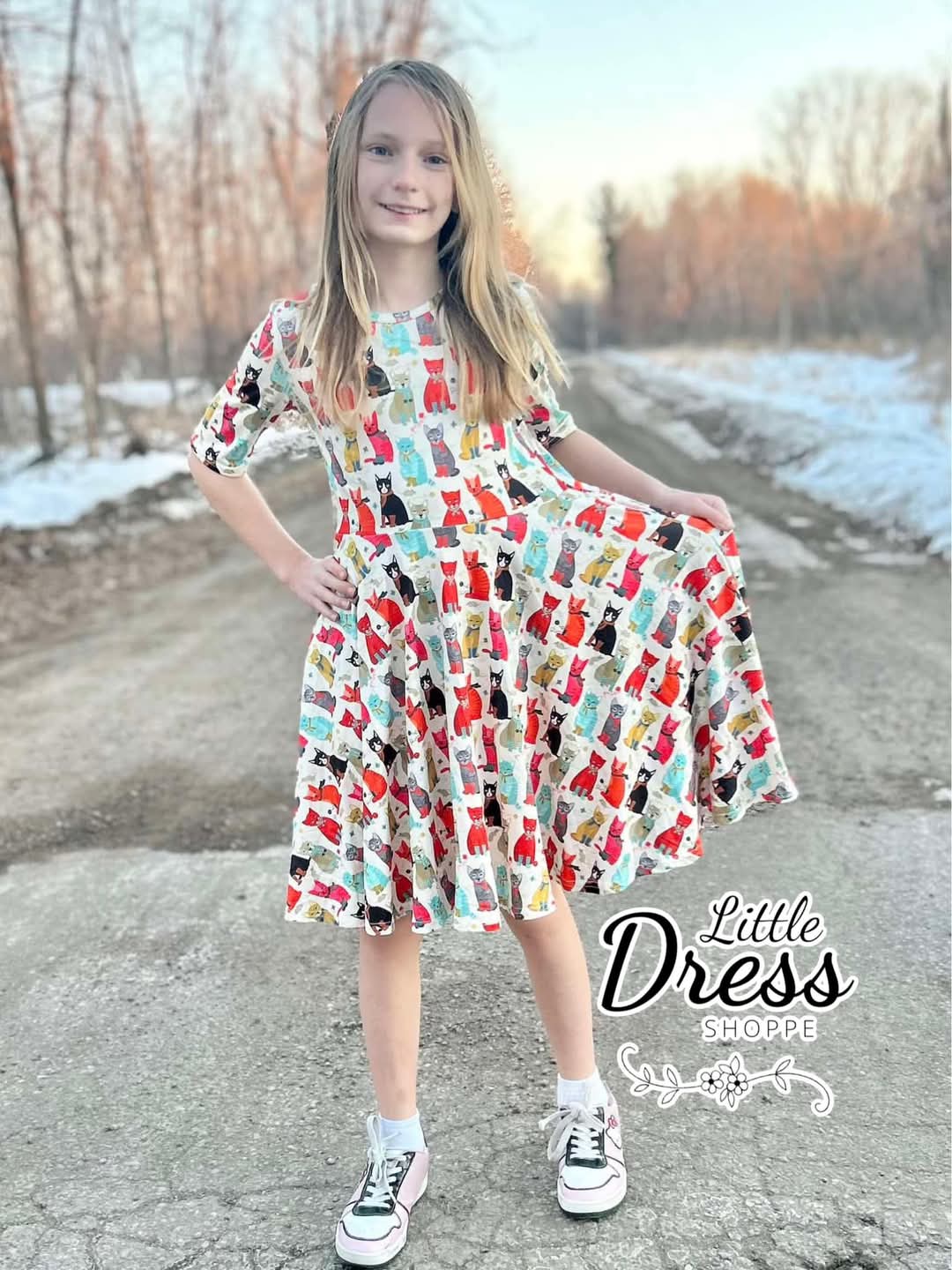 Pretty Kitty Twirl Dress