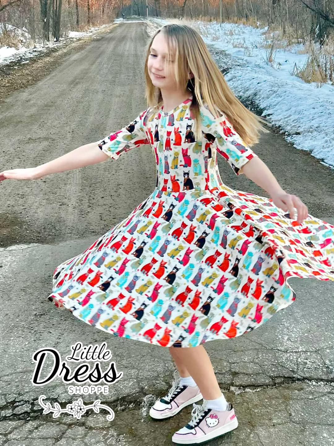 Pretty Kitty Twirl Dress