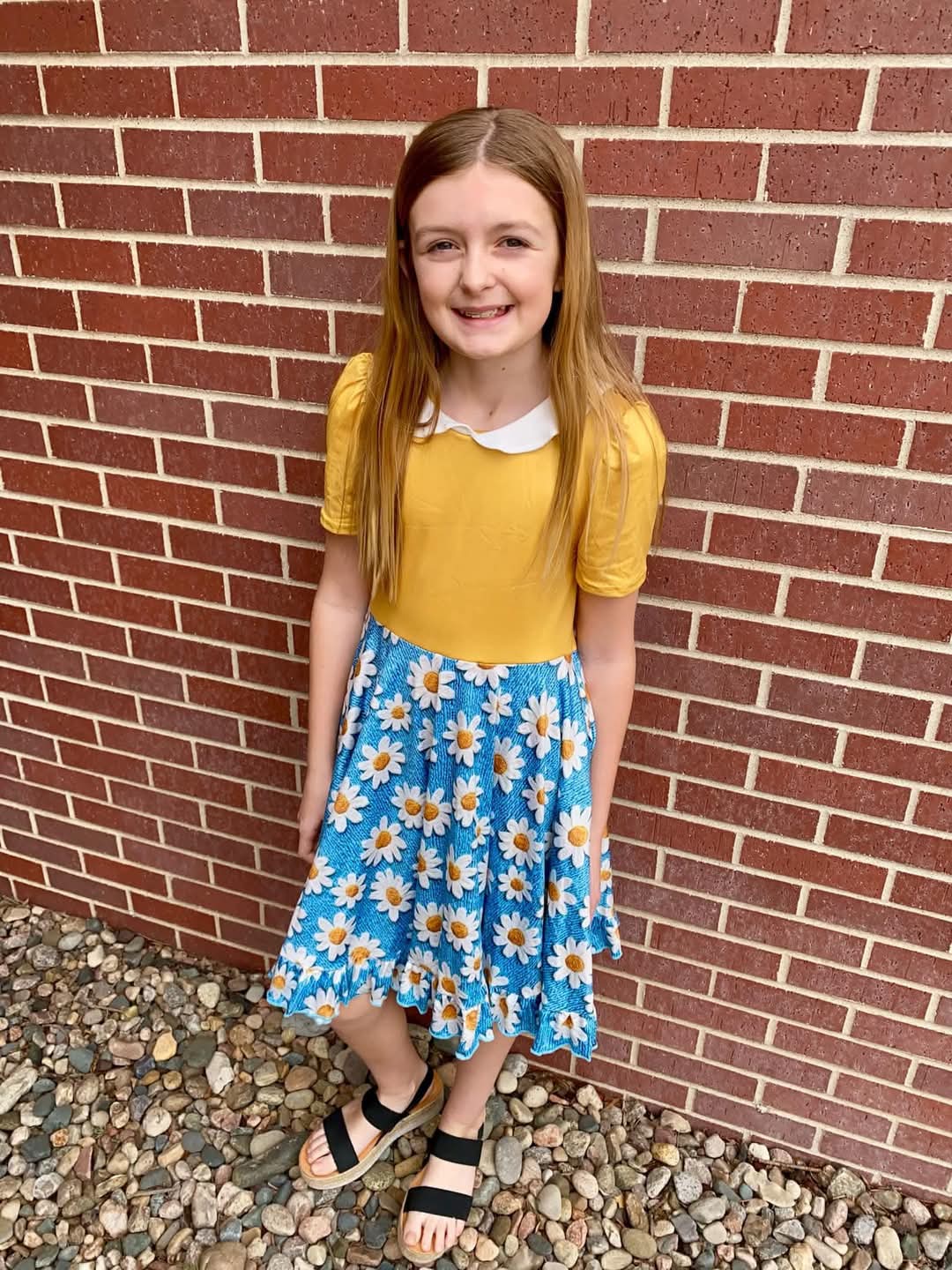 Collared Daisy Twirl Dress