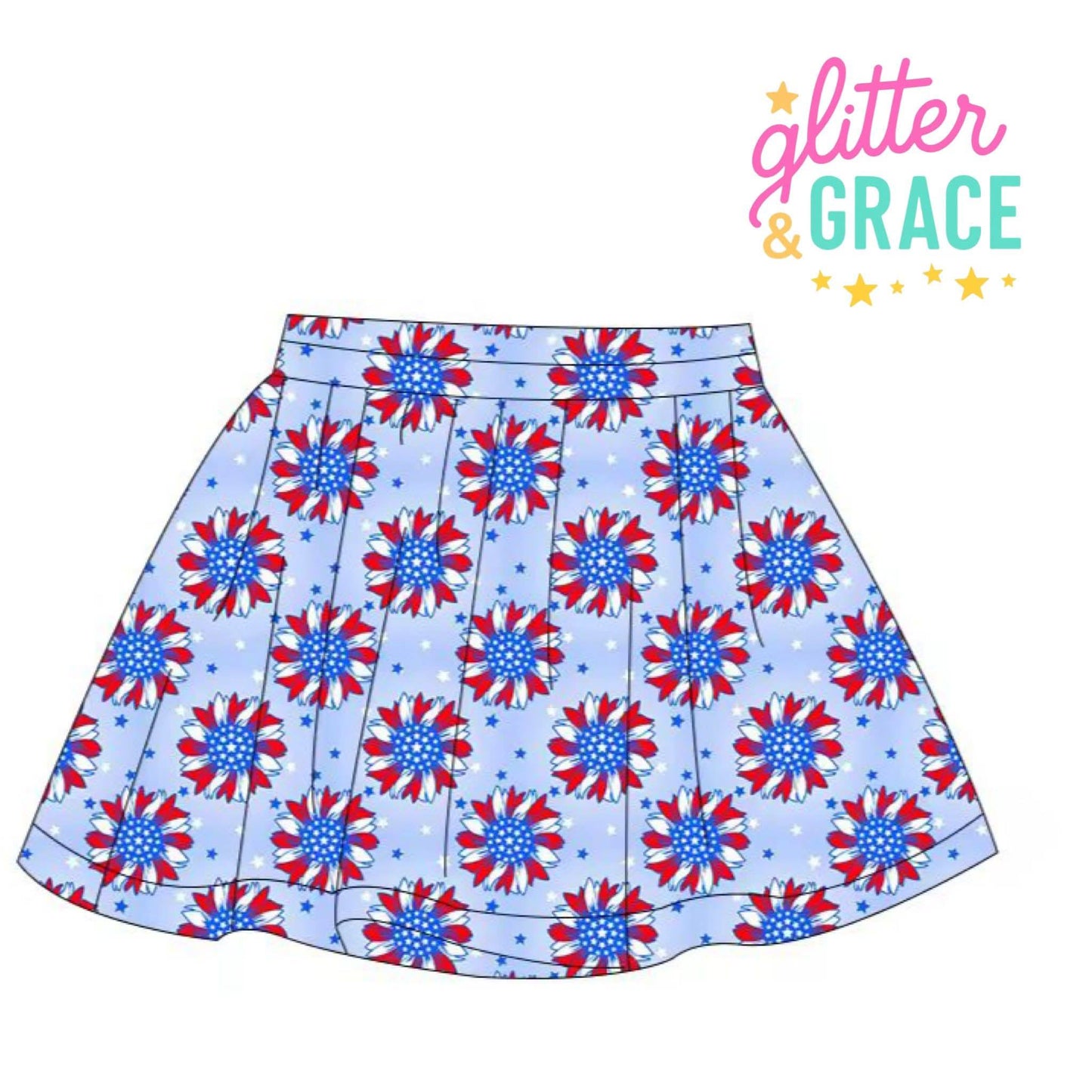 Patriotic Pinwheel Skort (PreOrder)