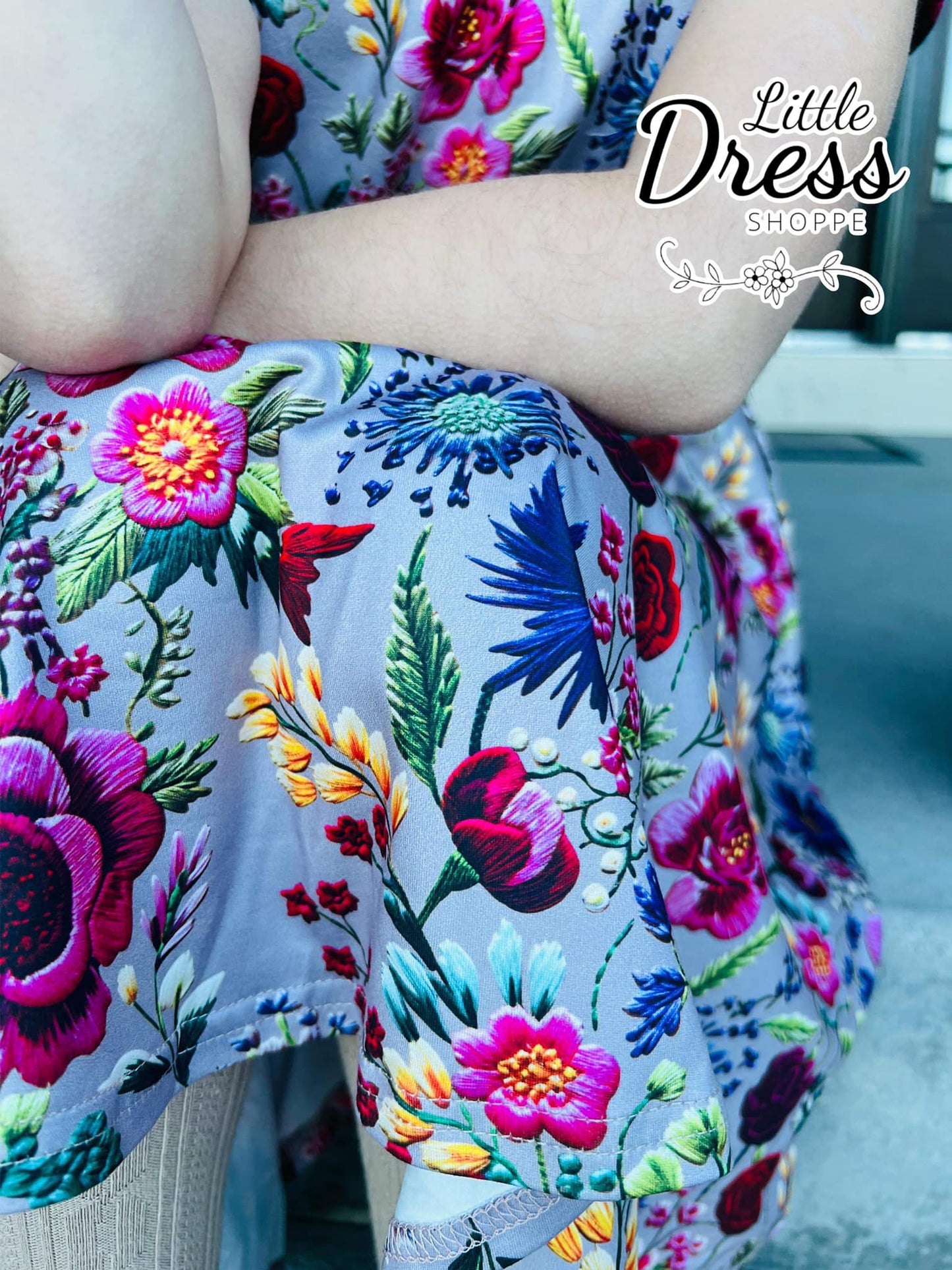 Embroidery Floral Twirl Dress