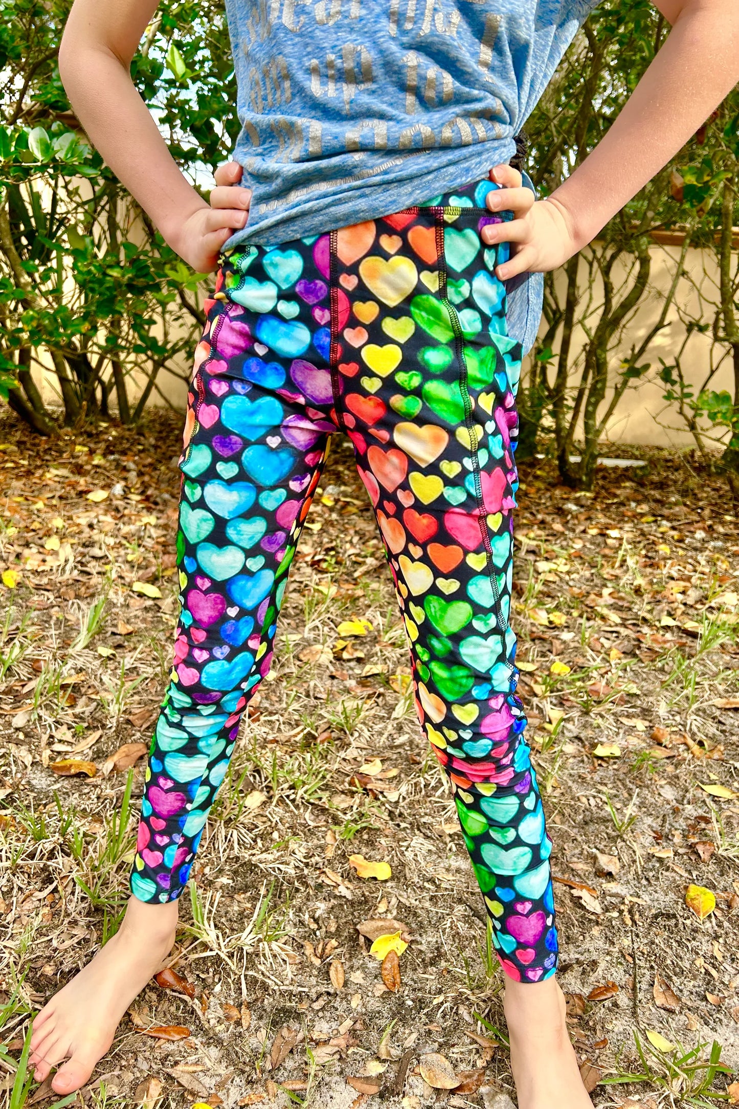 Rainbow Heart Pocket Legging