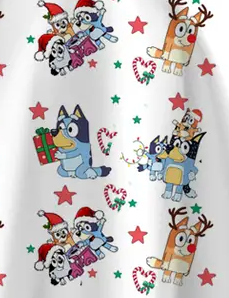 A Bluey Christmas Twirl Dress