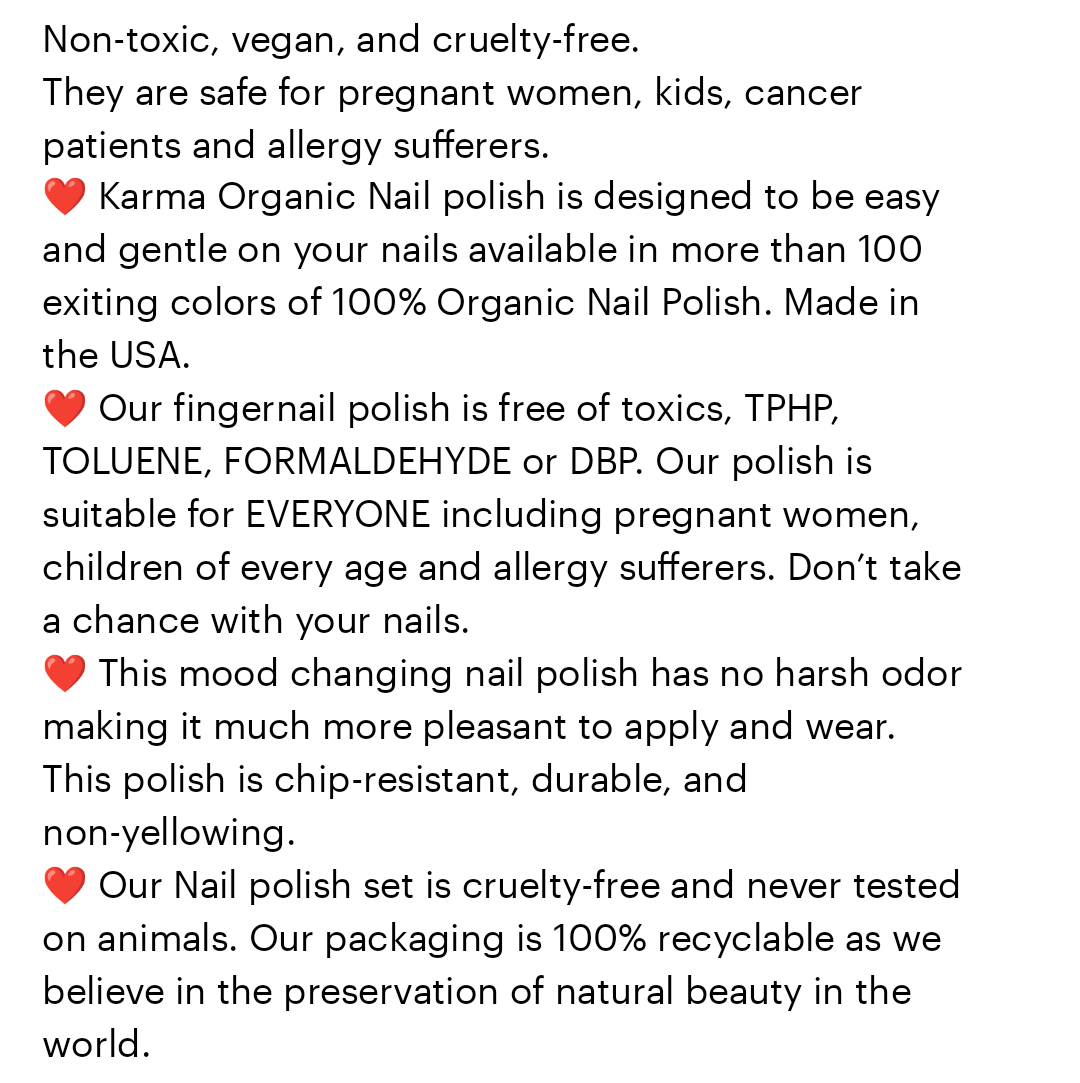 Organic Nail Polish