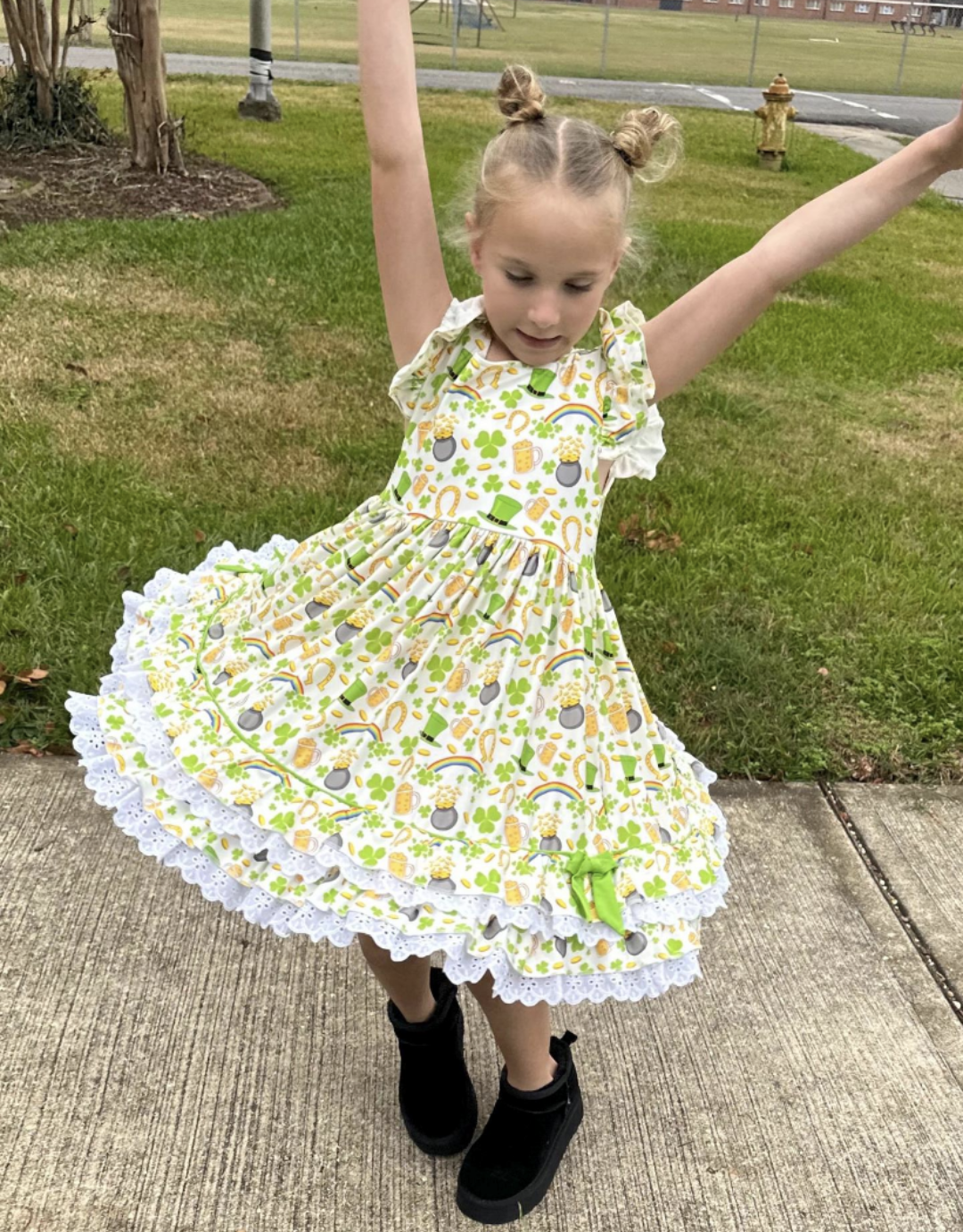 Pot of Gold Ruffle Twirl Dress