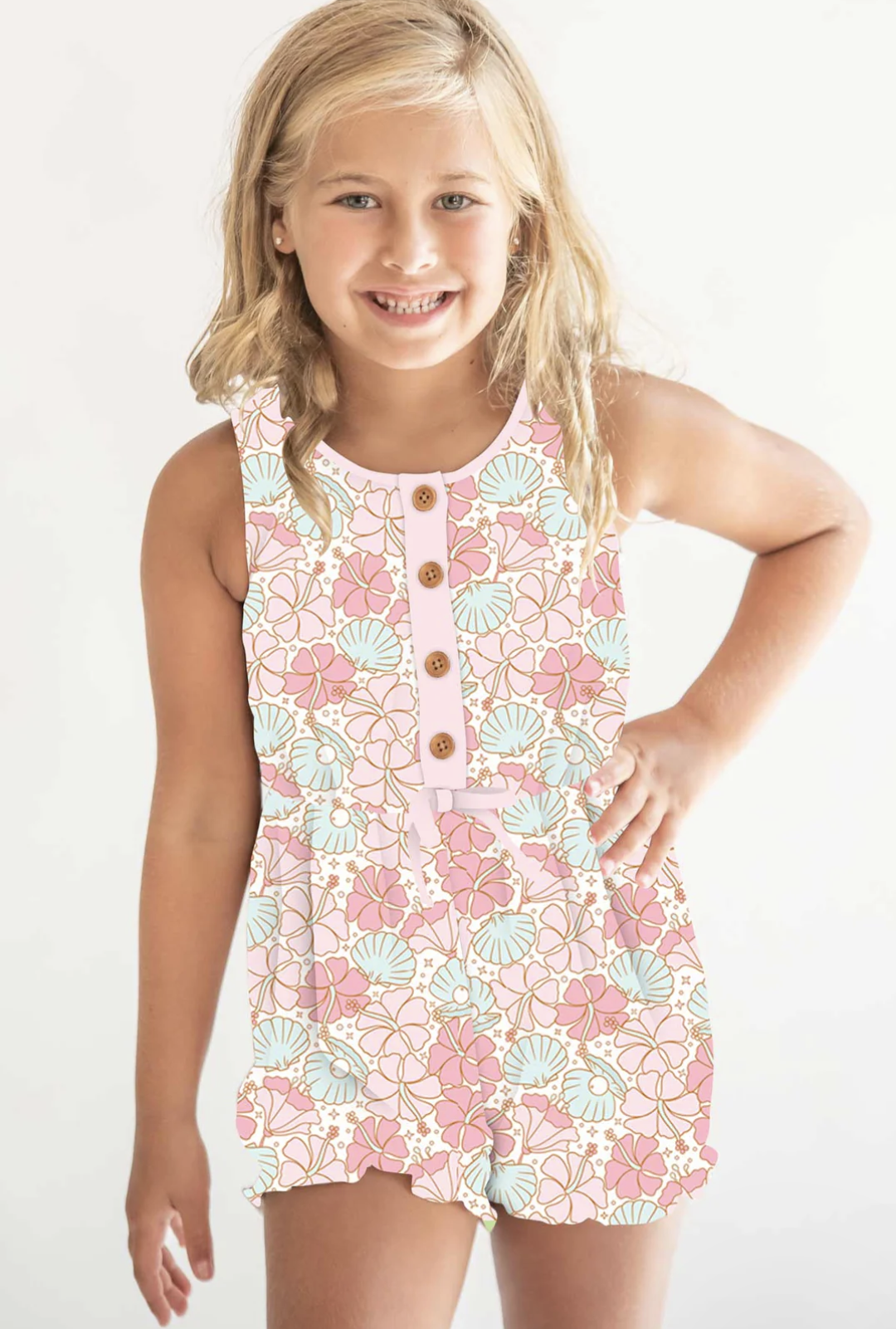 Sea Garden Bamboo Bubble Romper