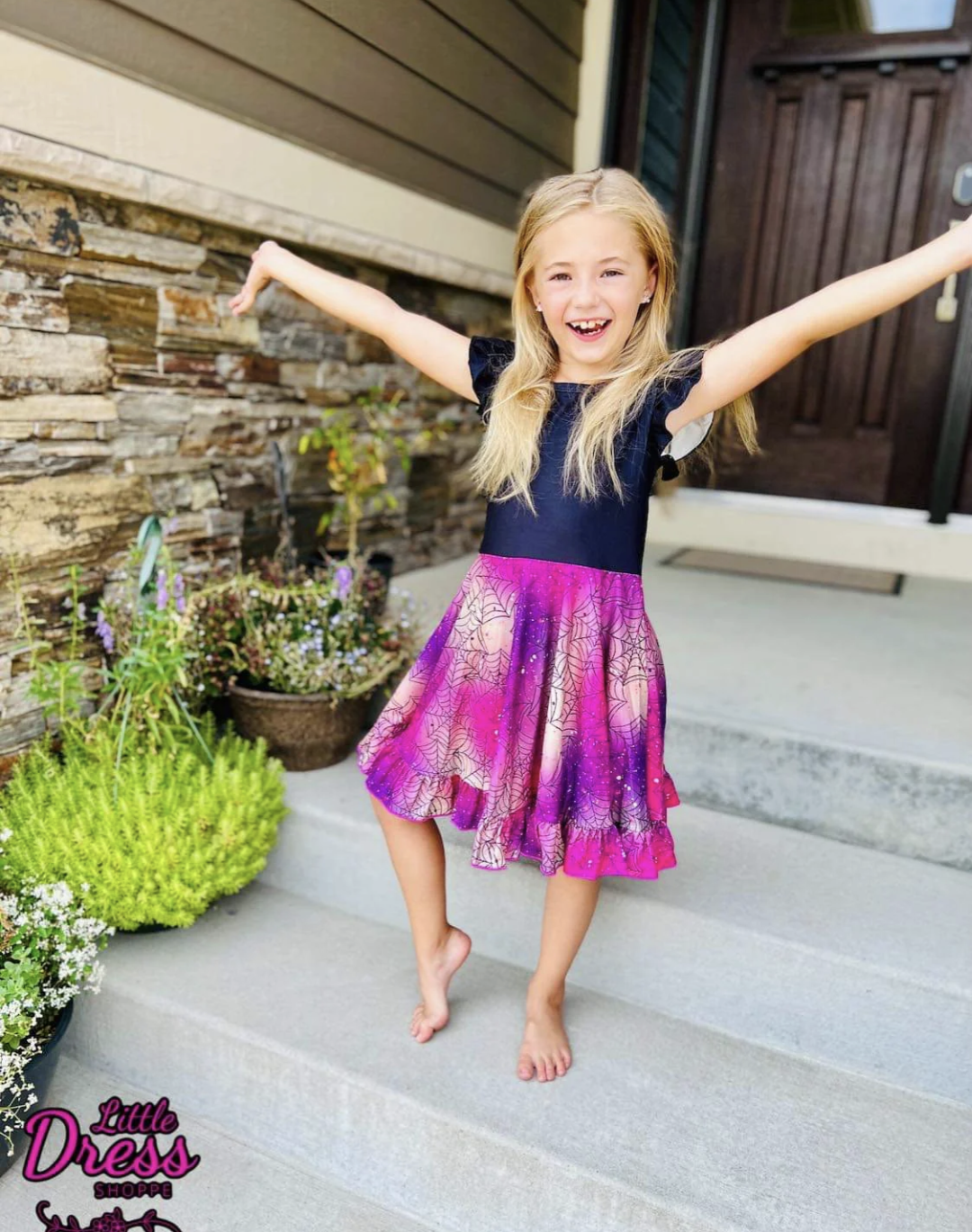 Sparkly Spider Web Twirl Dress