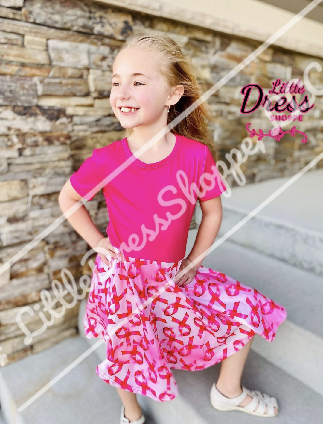 Breast Cancer Awareness Twirl Dress