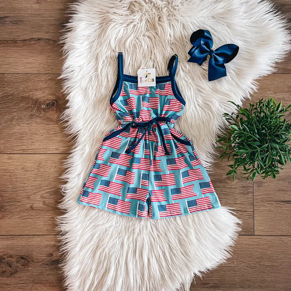 American Flag Romper