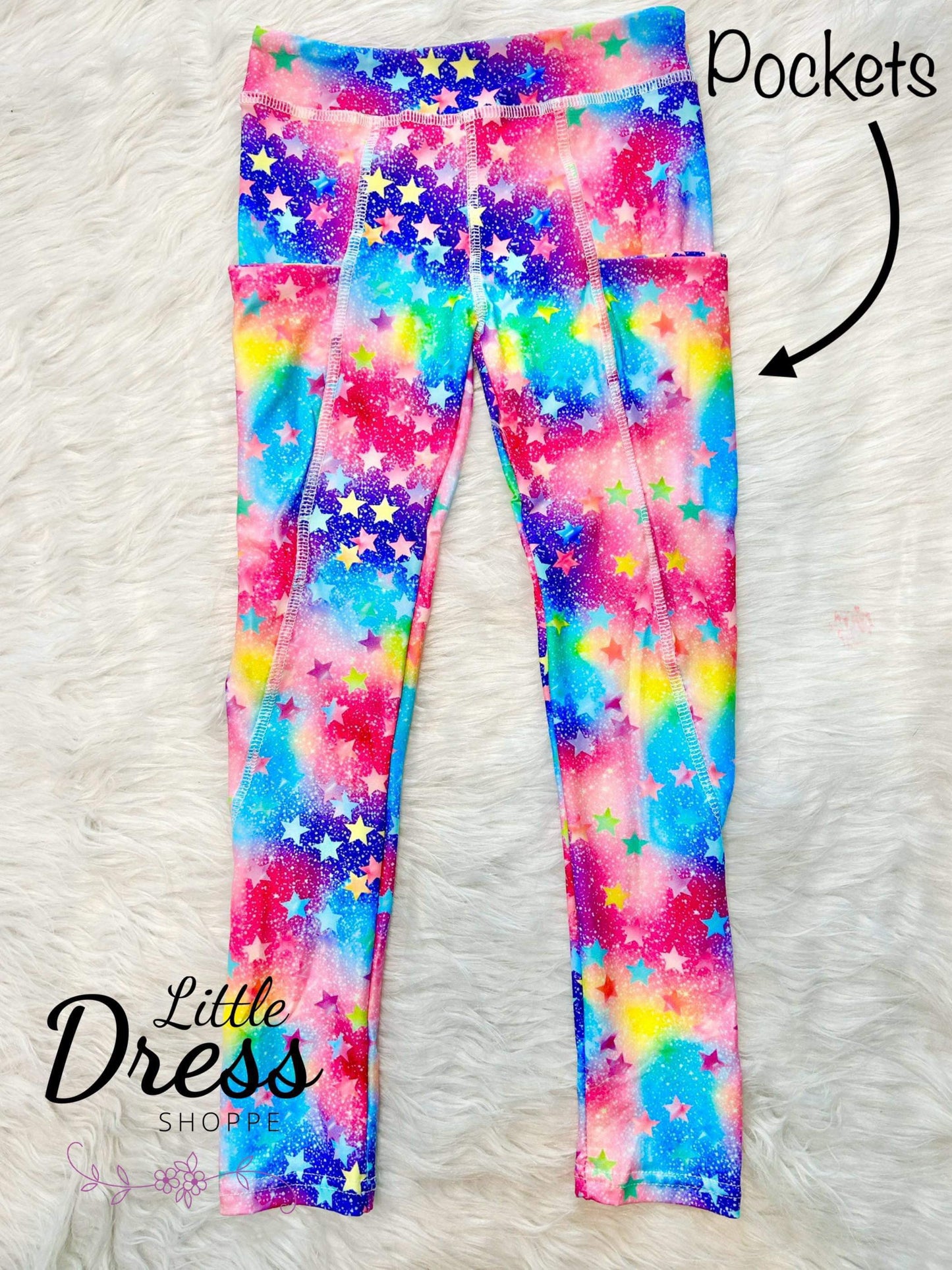 Colorful Stars Pocket Leggings
