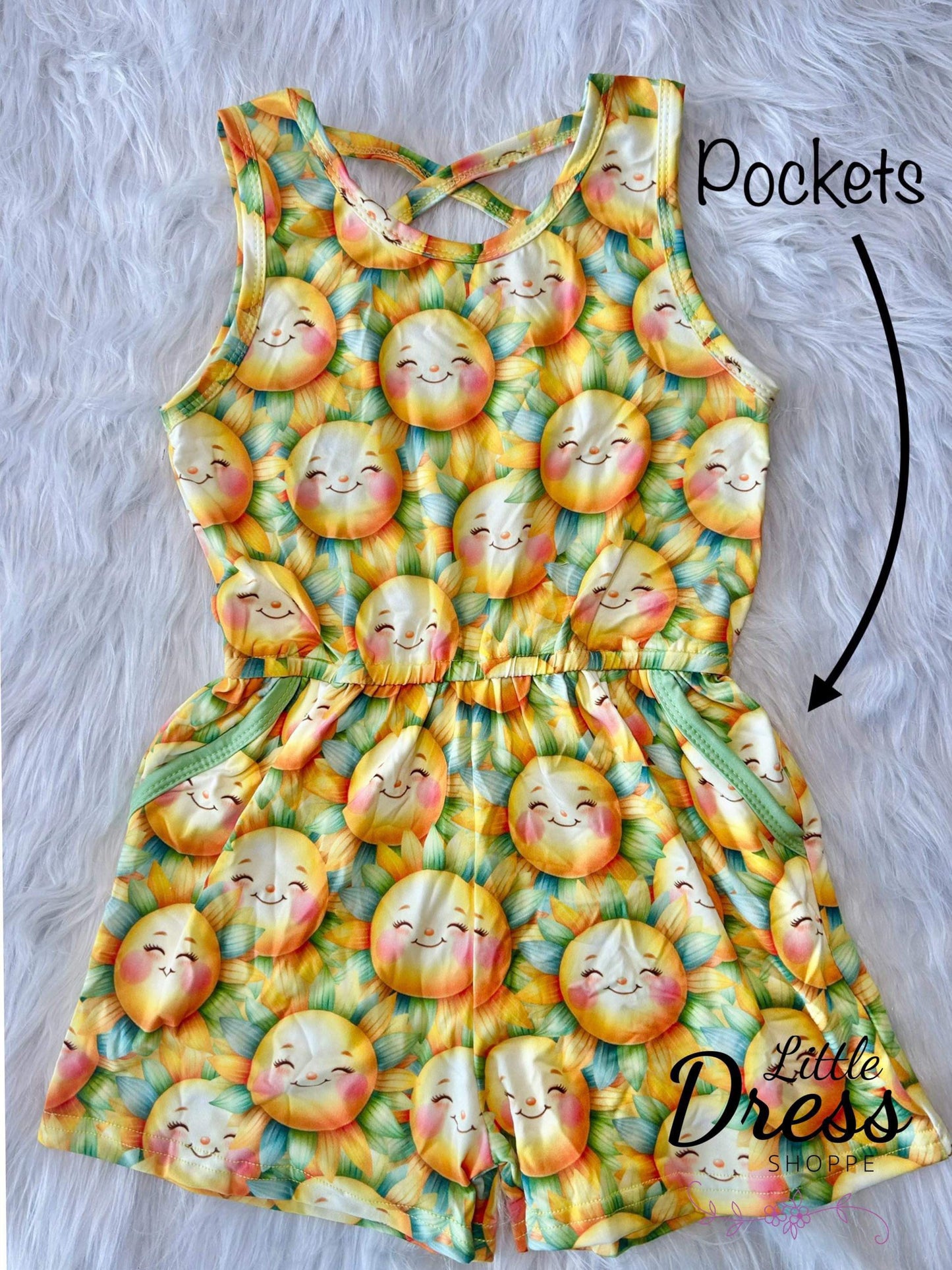 Smiley Sunflower Romper