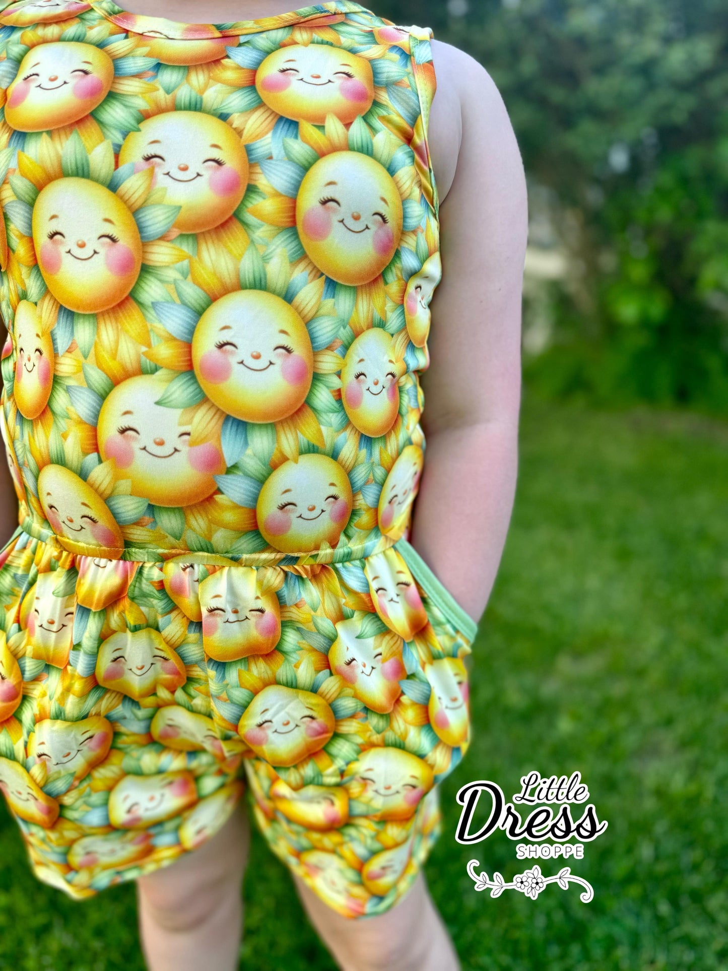 Smiley Sunflower Romper