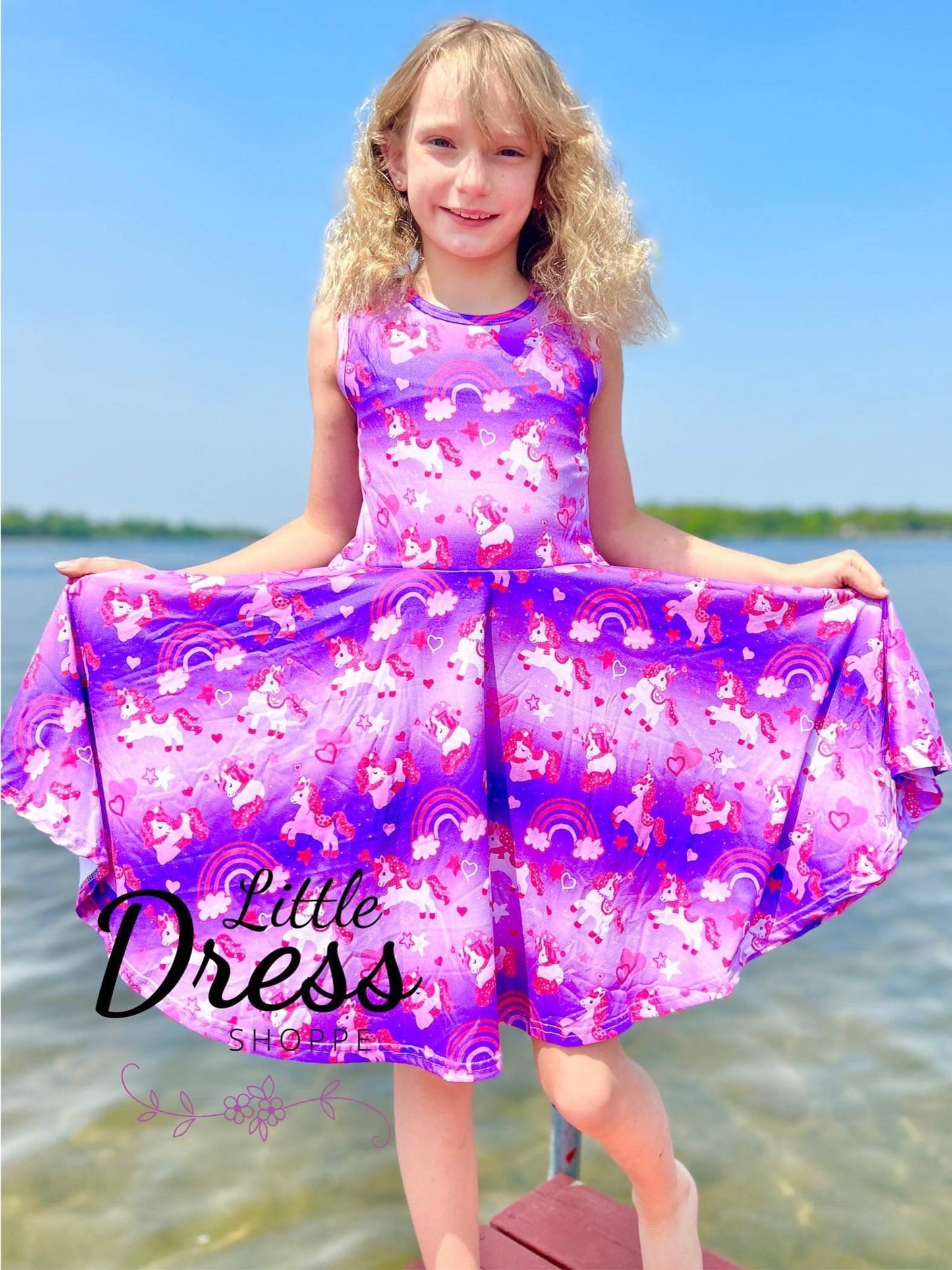 Pink Unicorn Tank Dress
