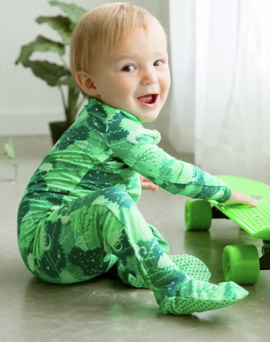 Camo Chameleon Bamboo Zippy Romper