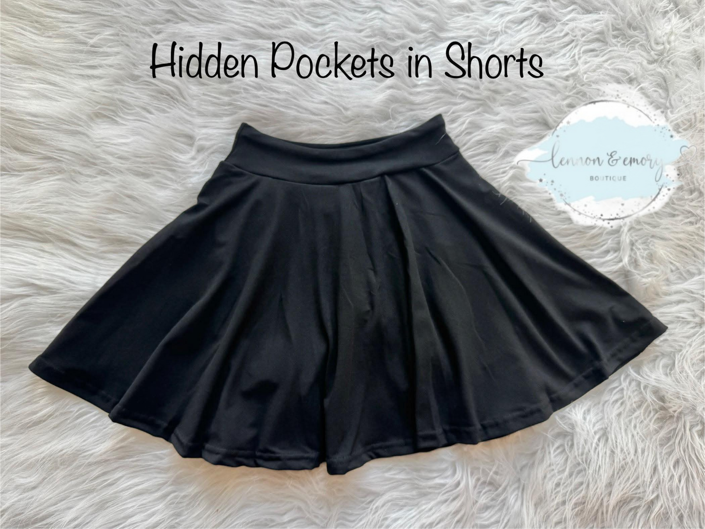 Solid Hidden Pocket Skort