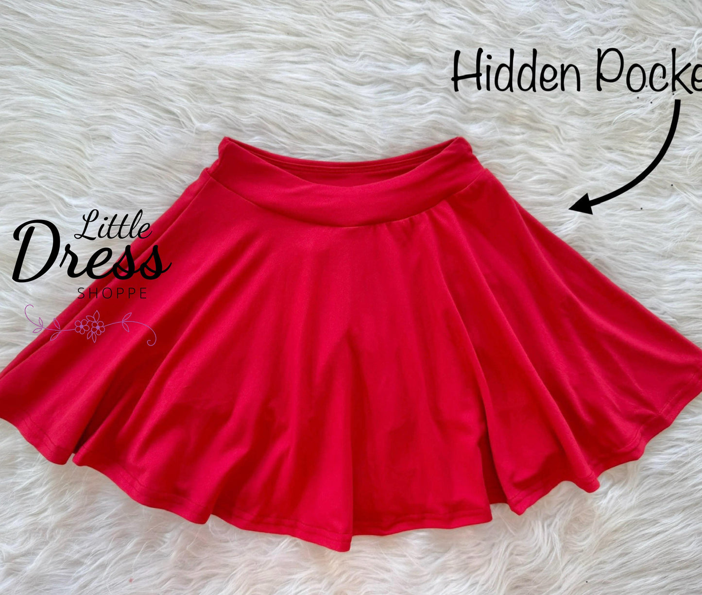 Solid Hidden Pocket Skort