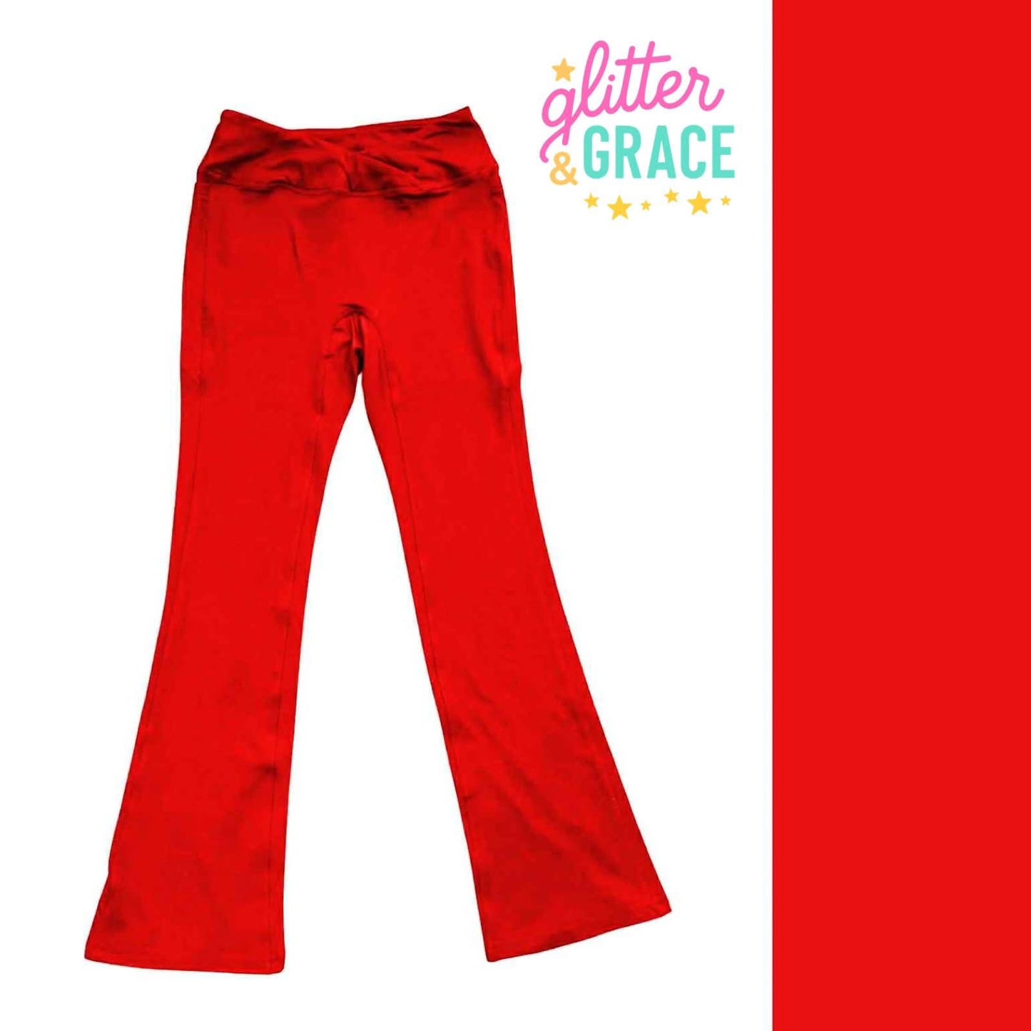 Red Flare Leggings