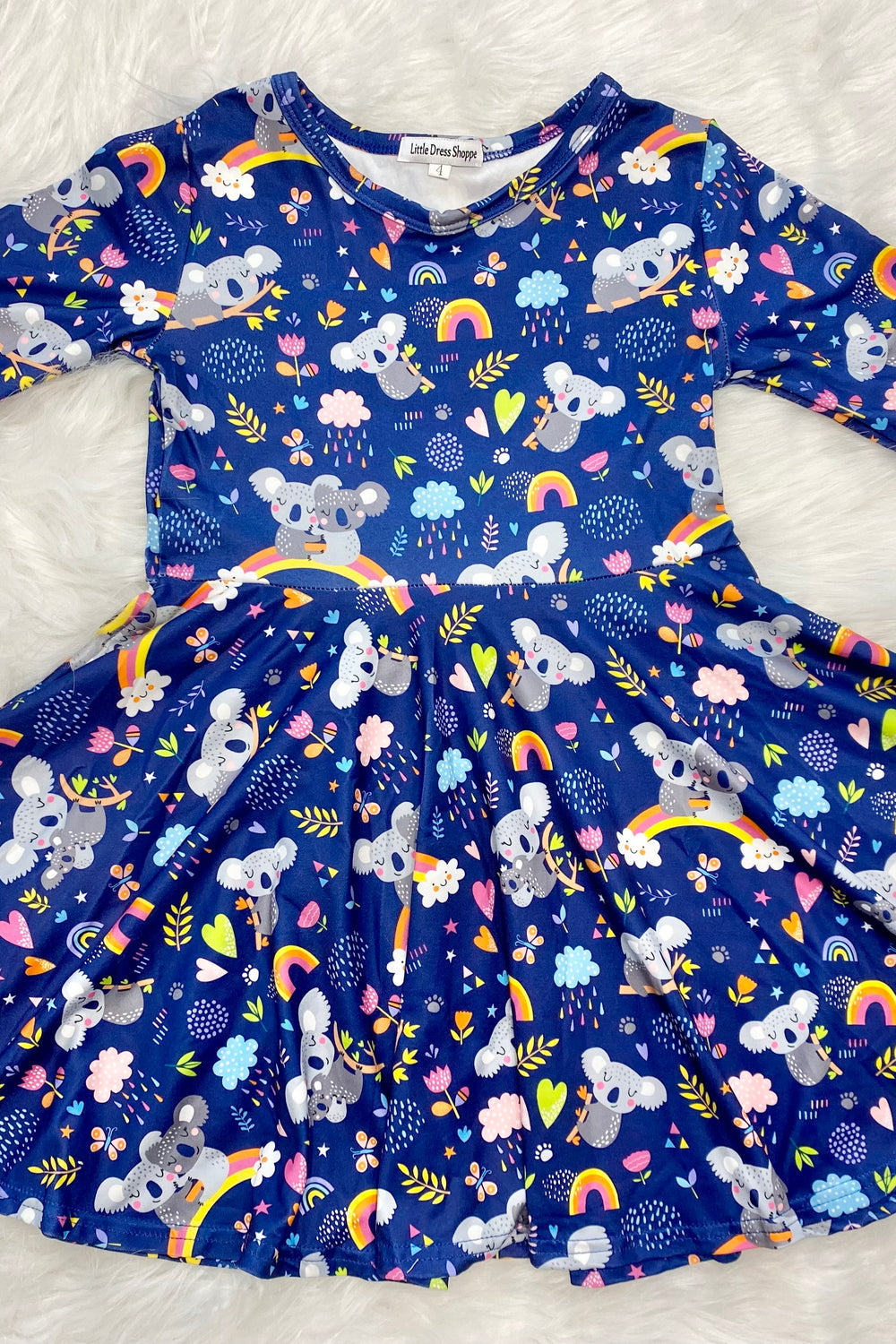 Rainbow Koala Twirl Dress
