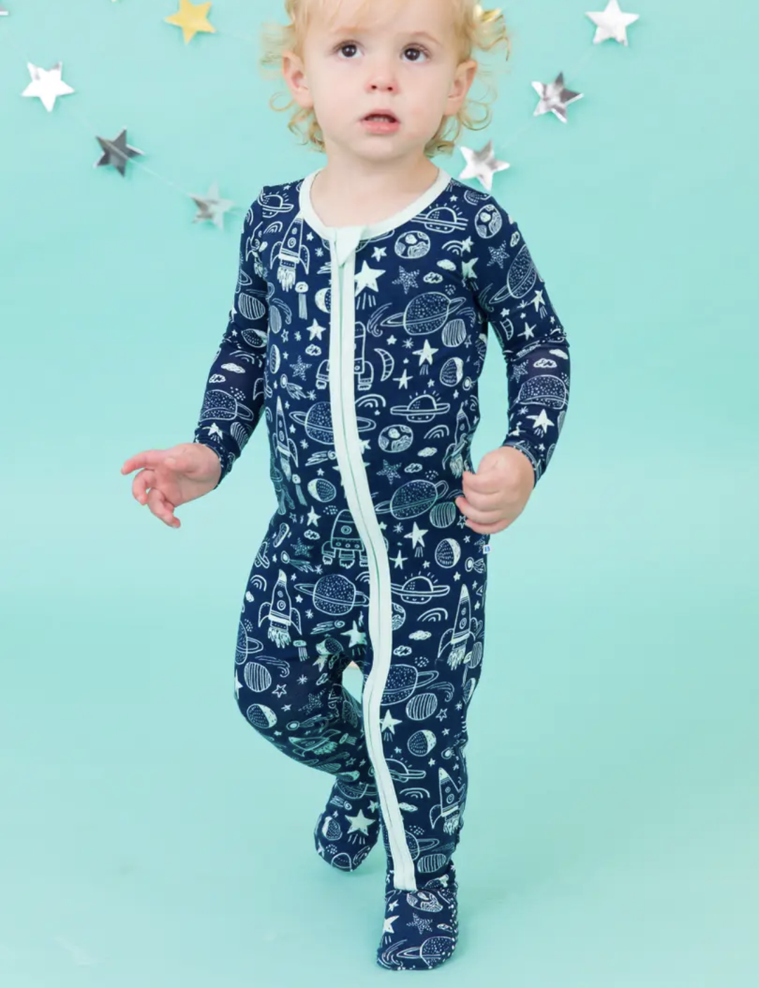 Blast Off Bamboo Zippy Romper