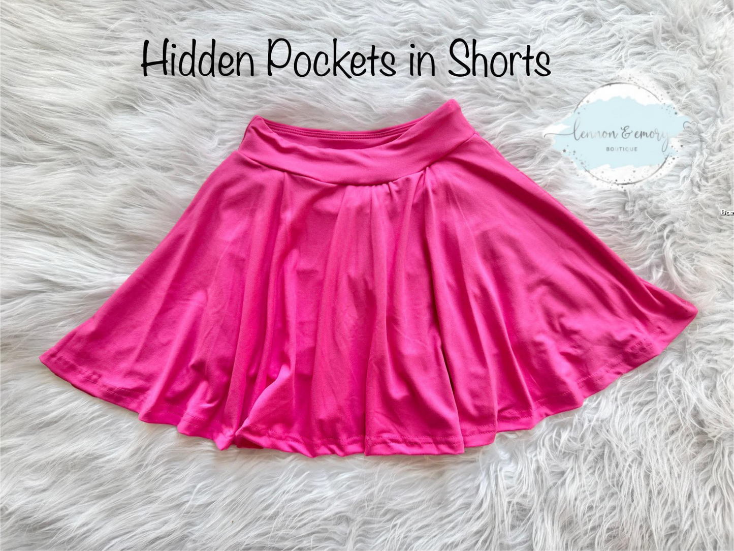 Solid Hidden Pocket Skort