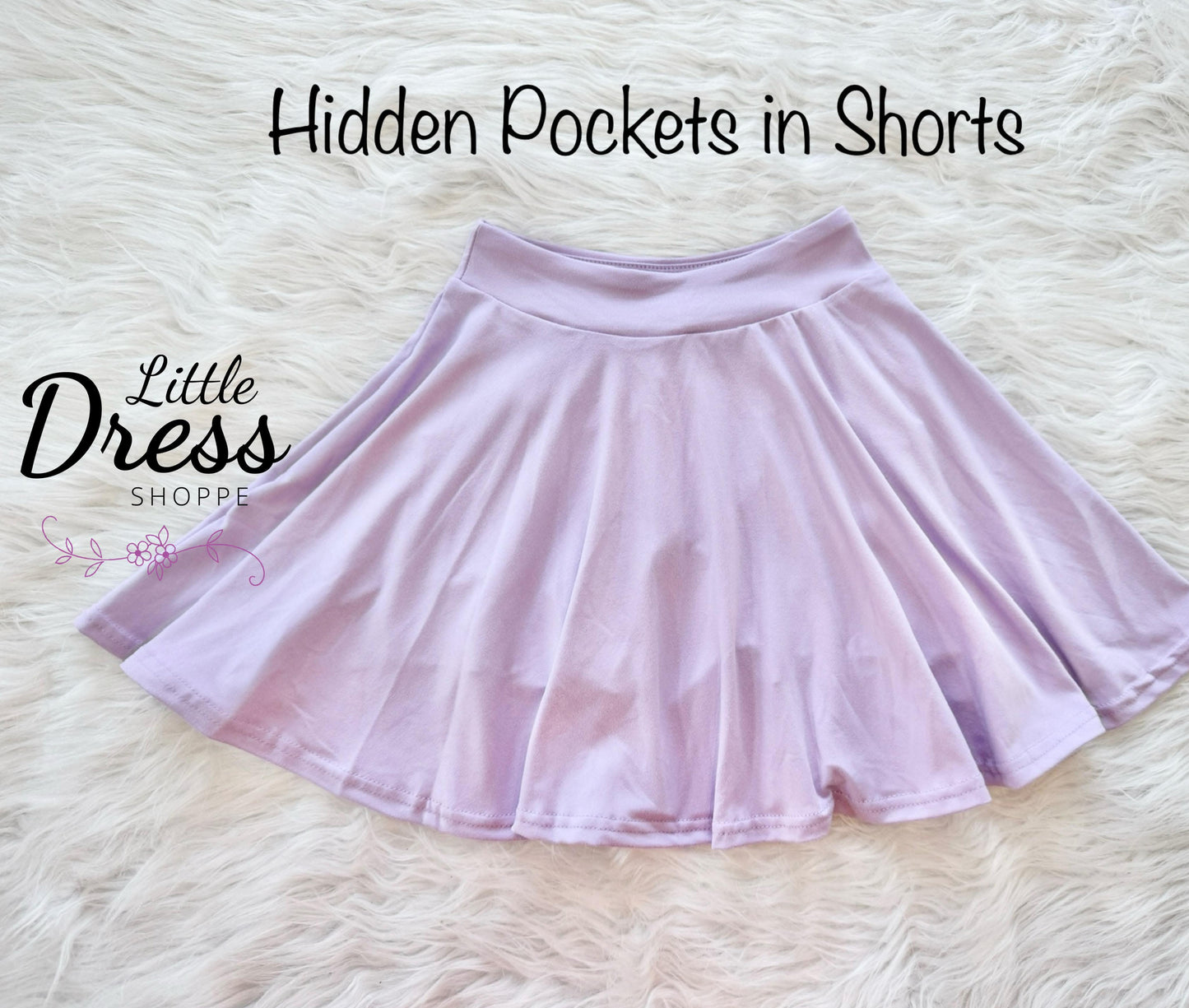 Solid Hidden Pocket Skort
