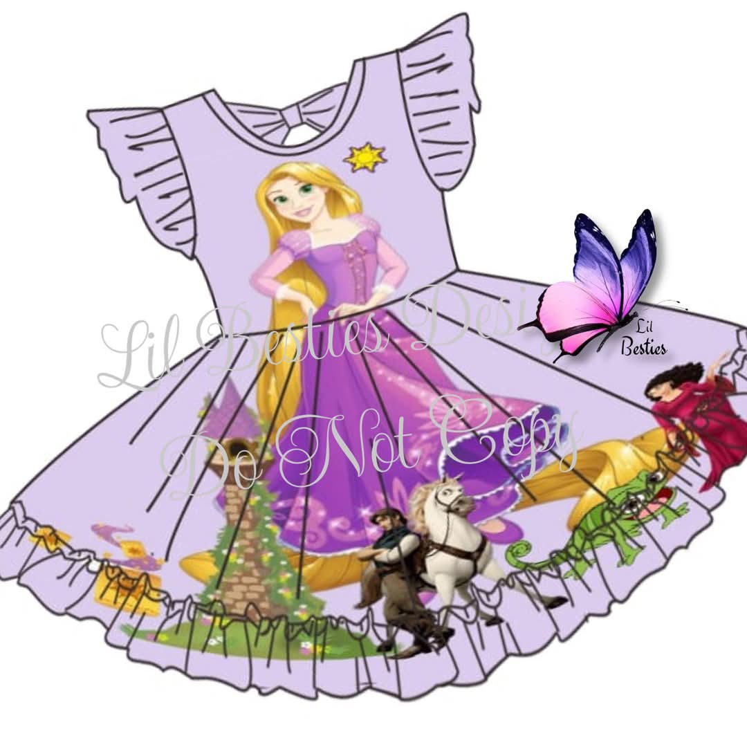 Rapunzel Bow-Back Twirl Dress
