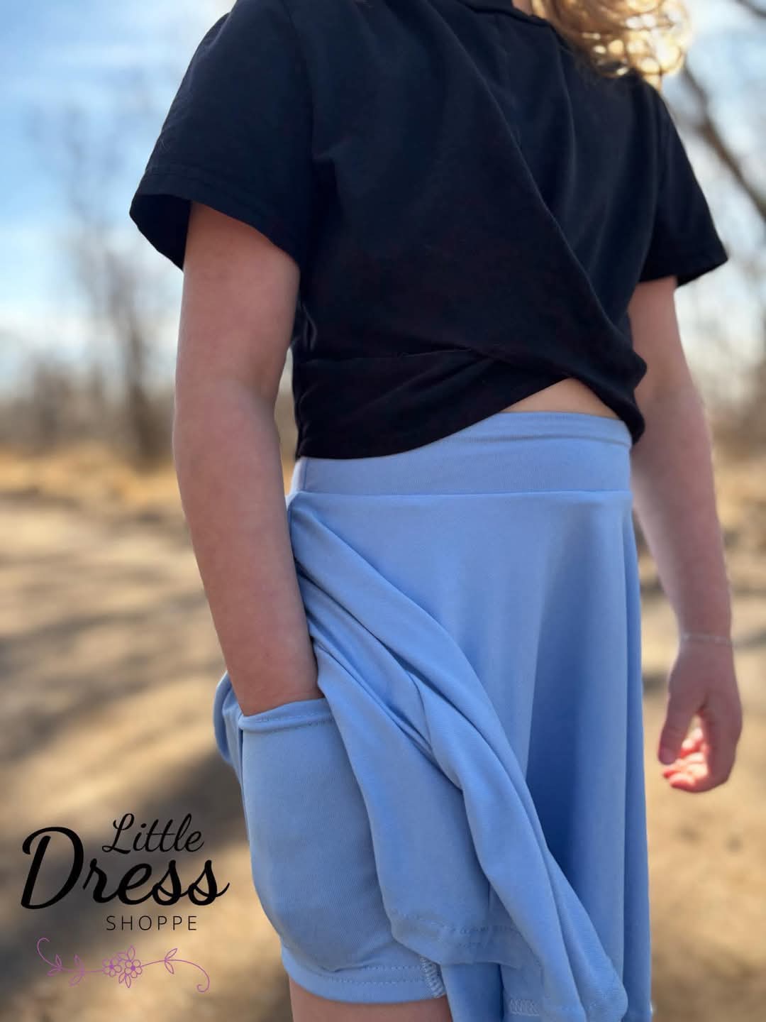 Solid Hidden Pocket Skort