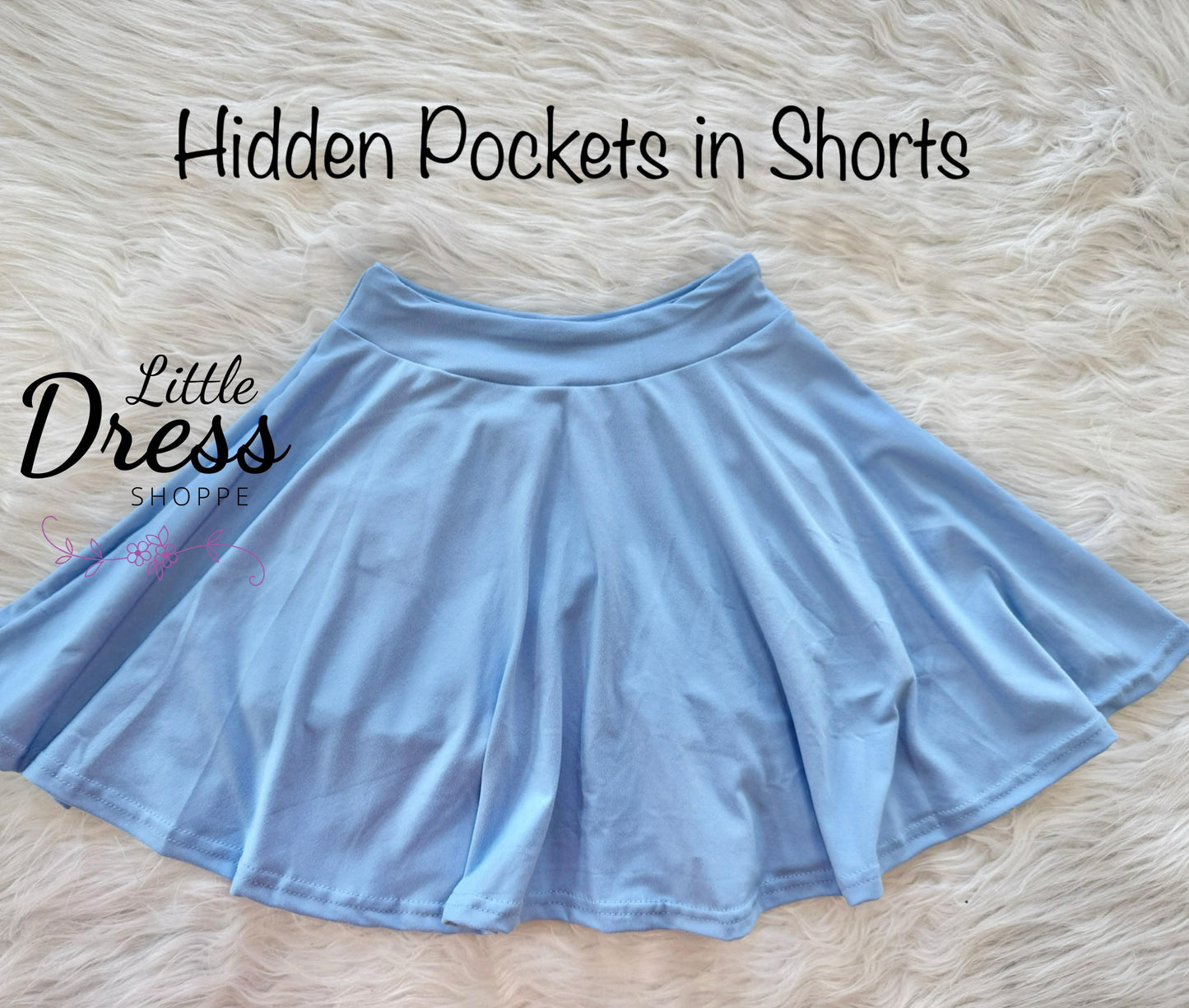 Solid Hidden Pocket Skort