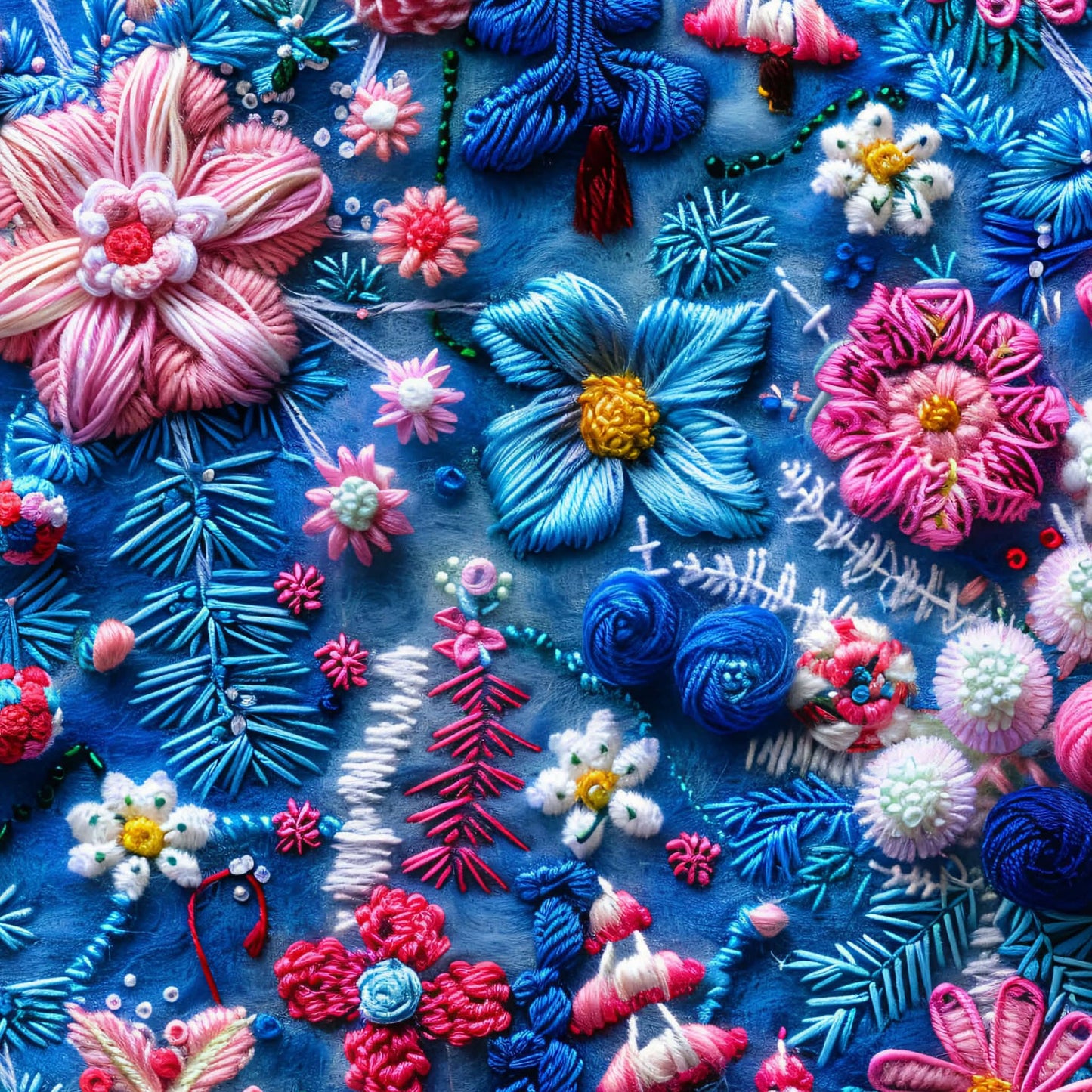 Blue Floral Jumper