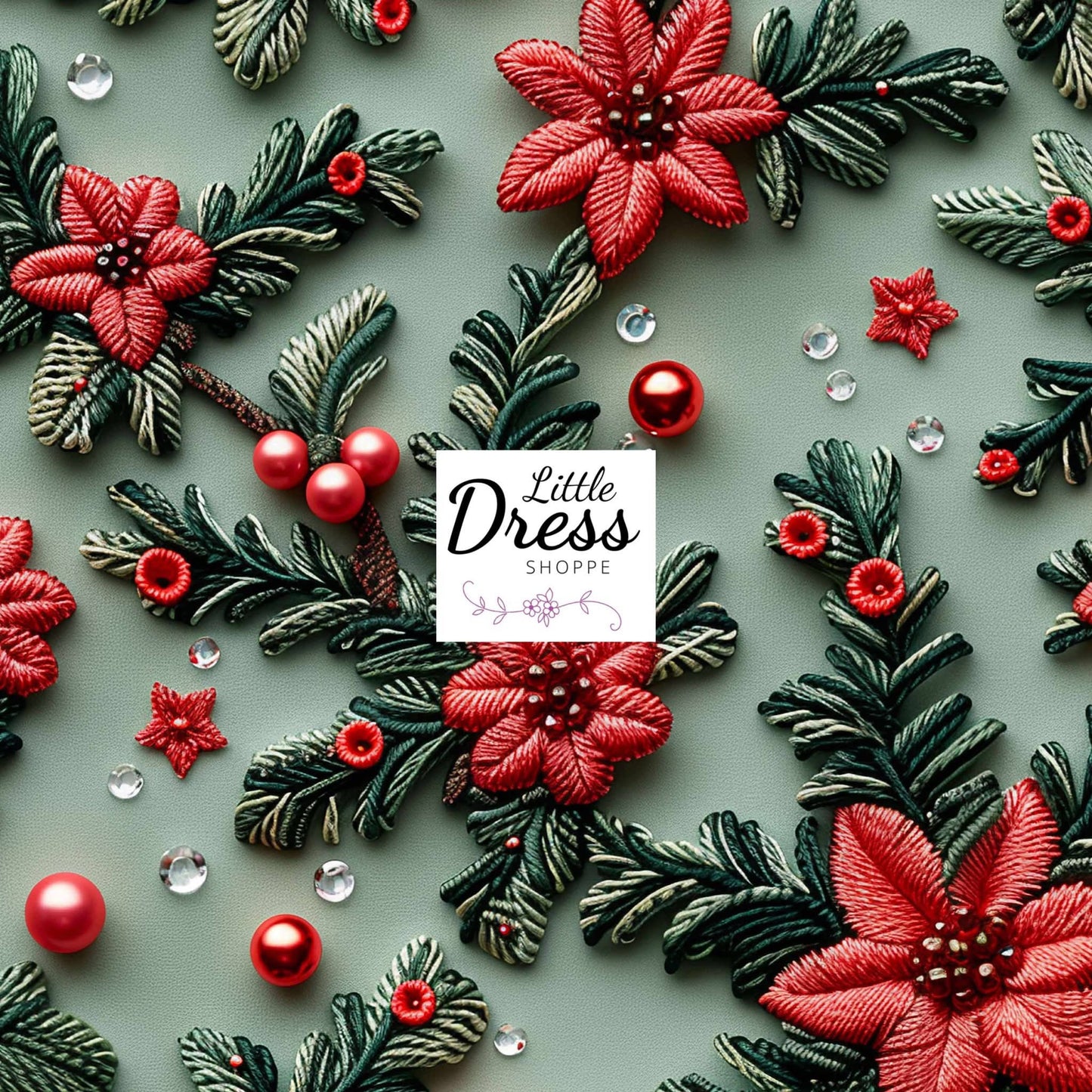 Poinsettia Maxi Twirl Dress