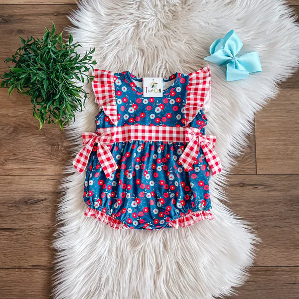 Americana Floral Onesie