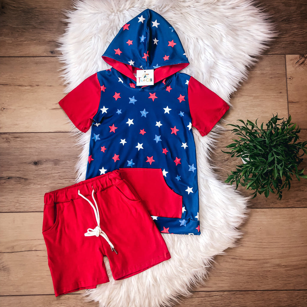 Americana Stars Shorts Set